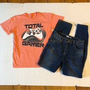 Boys size 14 Total Gamer Tee & Jeans